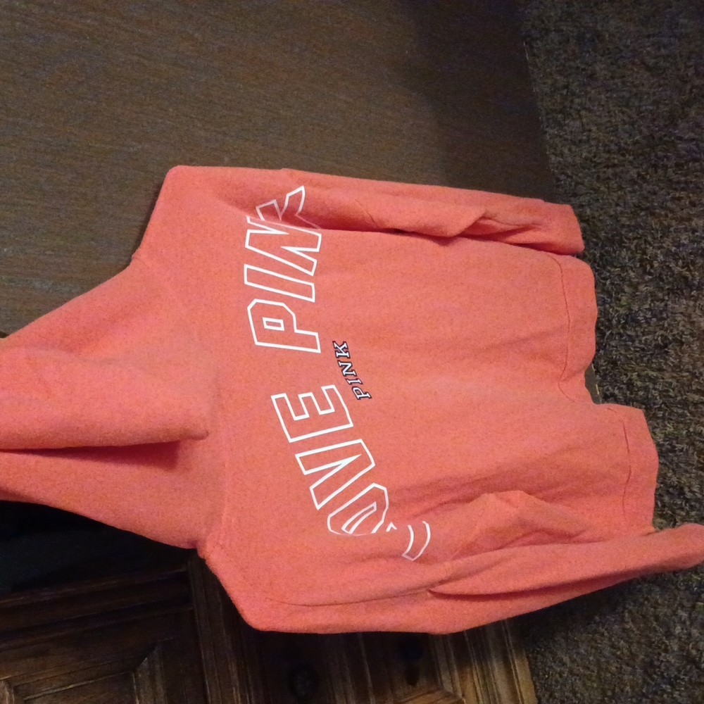 Pink VS/Small/Pink w/black strings & black/white writing.